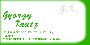 gyorgy kautz business card